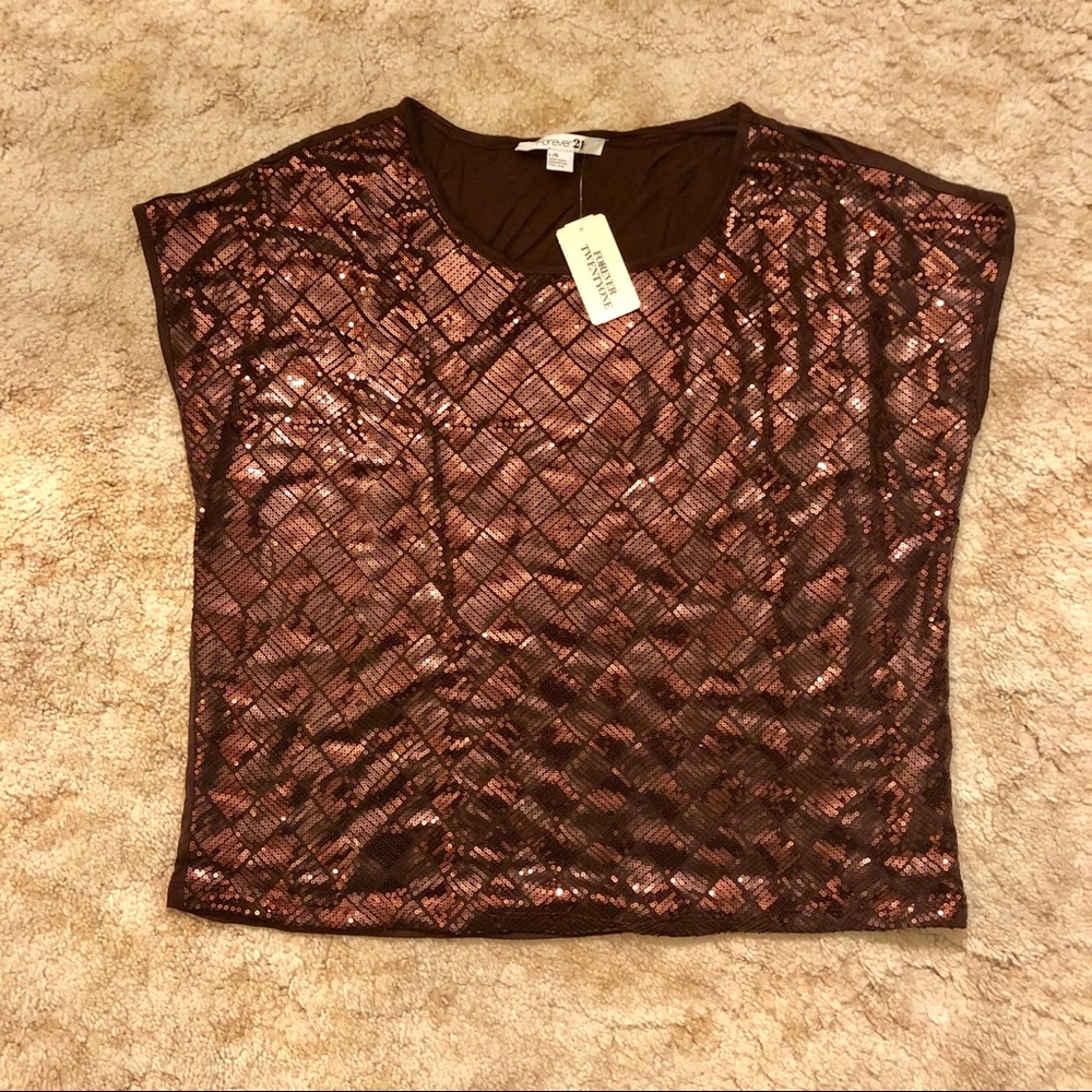 NWT Forever 21 Sequins Shirt